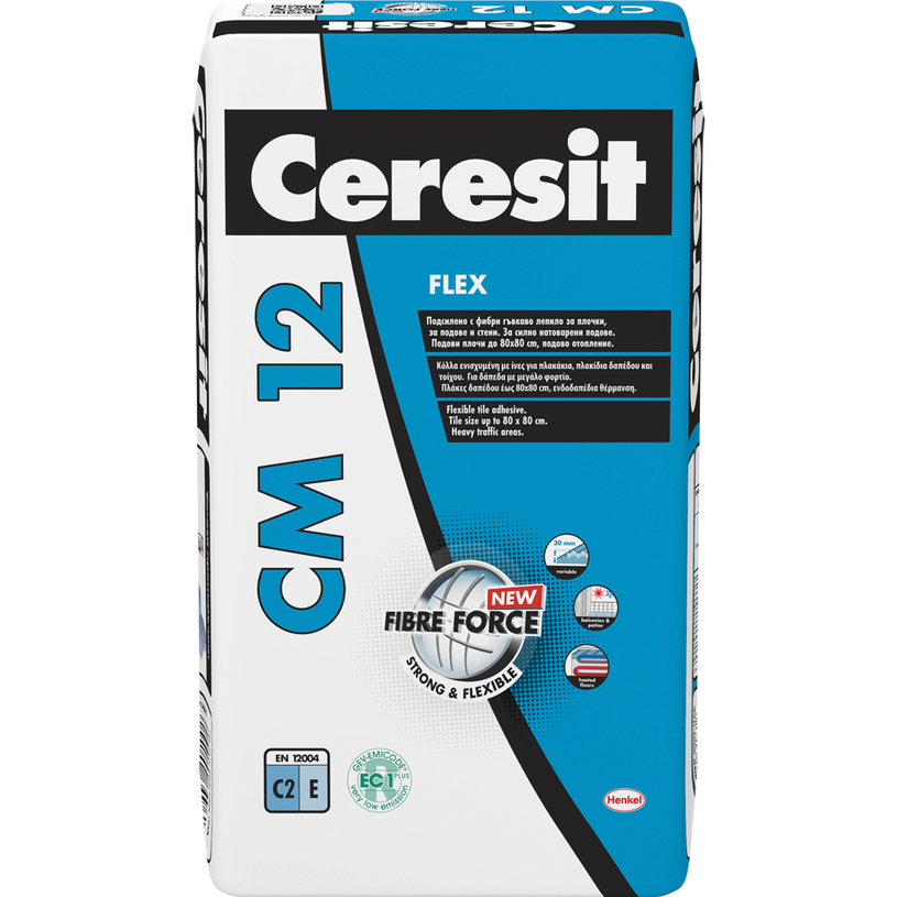 Бяло еластично лепило Ceresit CM 12 White 25 кг